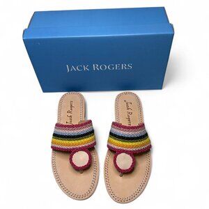 JACK ROGERS Jacks Multi-Color Fuschia Rope Sandal - 7.5 NEW IN BOX